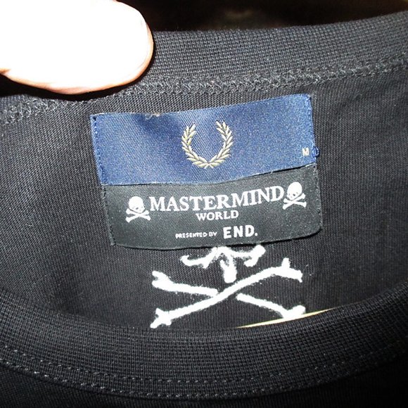 End X Mastermind World X Fred Perry T-Shirt - Picture 8 of 13